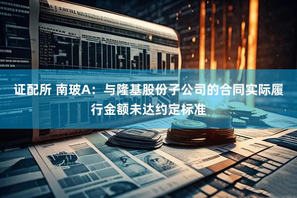 证配所 南玻A：与隆基股份子公司的合同实际履行金额未达约定标准